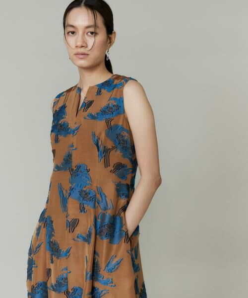 INED / イネド ミニ丈・ひざ丈ワンピース | 花柄ジャガードワンピース | 詳細7
