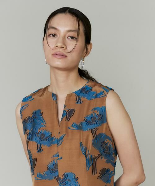 INED / イネド ミニ丈・ひざ丈ワンピース | 花柄ジャガードワンピース | 詳細9