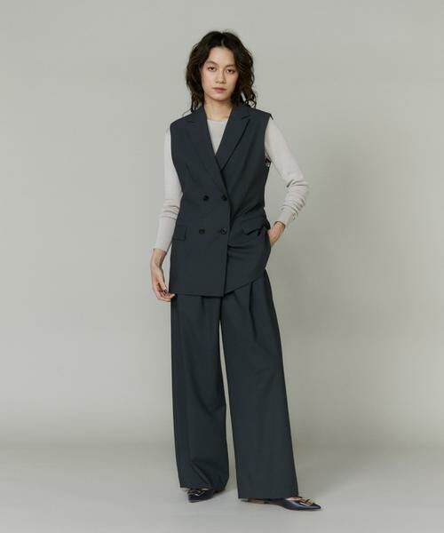 INED / イネド ベスト | 《大きいサイズ》ダブルブレストジレ | 詳細2