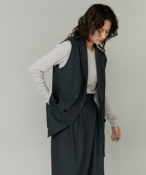 INED / イネド ベスト | 《大きいサイズ》ダブルブレストジレ | 詳細9