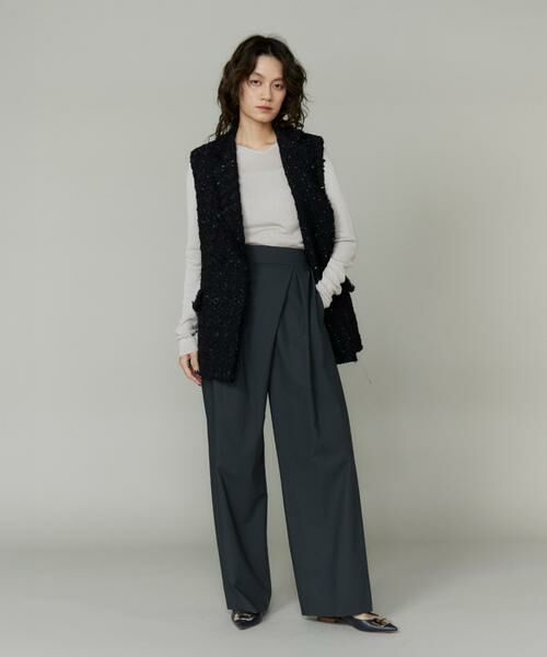 INED / イネド ベスト | 《大きいサイズ》LINTONテーラードジレ | 詳細5