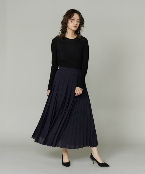 INED / イネド ミニ・ひざ丈スカート | 《大きいサイズ》アシンメトリープリーツスカート　 | 詳細6