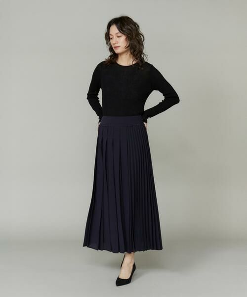 INED / イネド ミニ・ひざ丈スカート | 《大きいサイズ》アシンメトリープリーツスカート　 | 詳細7