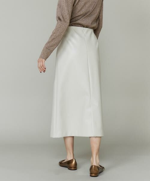 INED / イネド ミニ・ひざ丈スカート | 《大きいサイズ》フェイクレザースカート | 詳細15