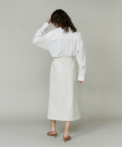 INED / イネド ミニ・ひざ丈スカート | 《大きいサイズ》フェイクレザースカート | 詳細8