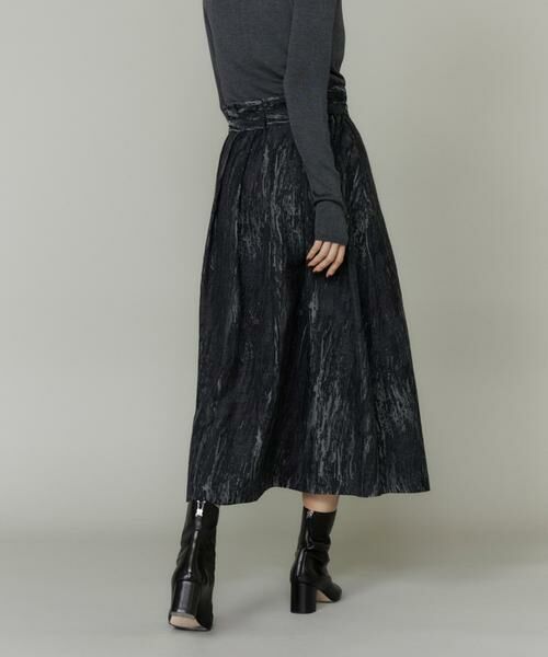 INED / イネド ミニ・ひざ丈スカート | 《大きいサイズ》ジャガードタックスカート　 | 詳細7