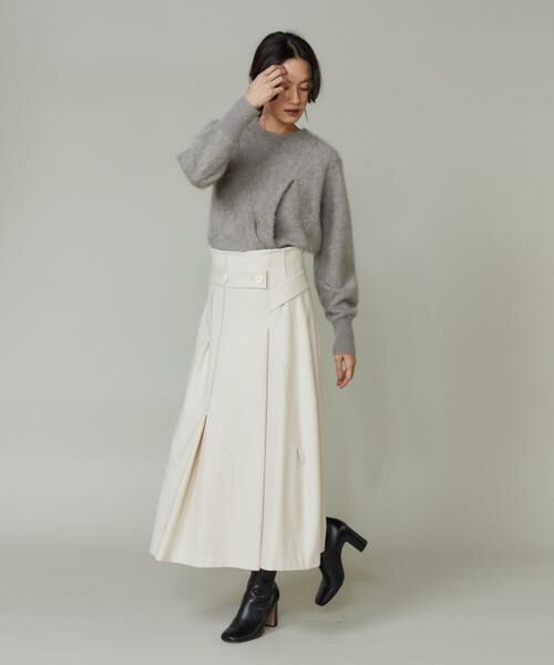 INED / イネド ロング・マキシ丈スカート | 《大きいサイズ》ラップ風スカート | 詳細9