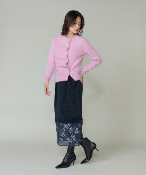 INED / イネド ミニ・ひざ丈スカート | 《大きいサイズ》ベルベットスカート | 詳細9