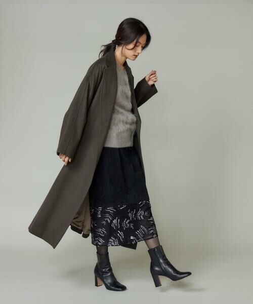 INED / イネド ミニ・ひざ丈スカート | 《大きいサイズ》ベルベットスカート | 詳細7