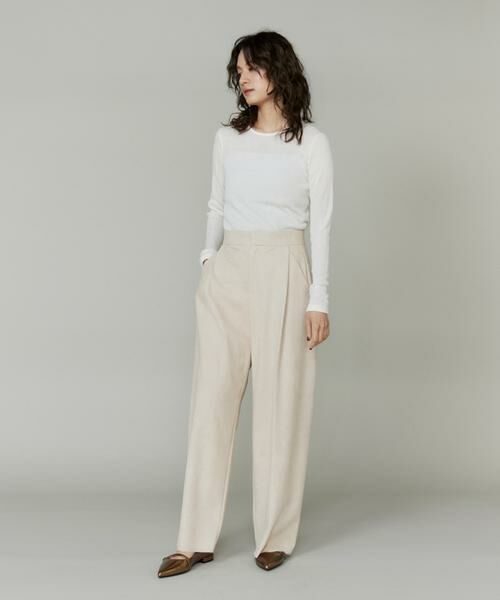 INED / イネド その他パンツ | 《大きいサイズ》フェイクスエードタックワイドパンツ | 詳細3