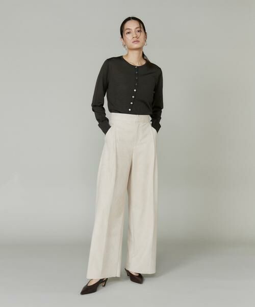 INED / イネド その他パンツ | 《大きいサイズ》フェイクスエードタックワイドパンツ | 詳細7