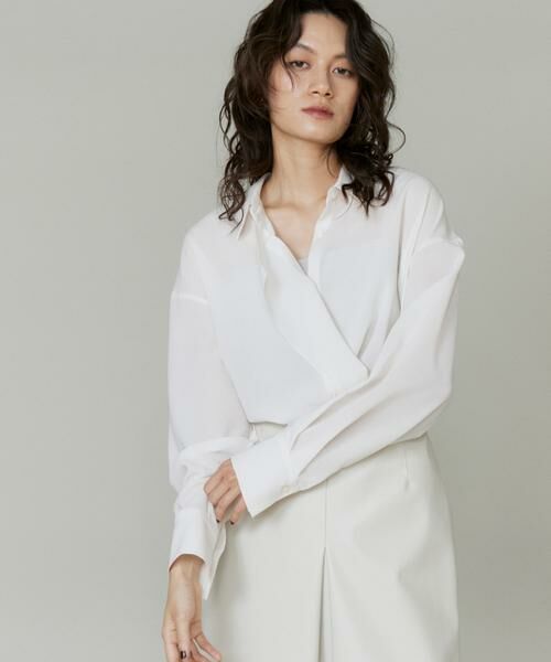 INED / イネド シャツ・ブラウス | 2wayドレープシャツ | 詳細1