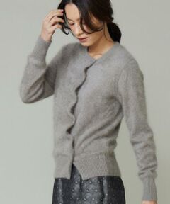 INED / イネド カーディガン・ボレロ | 《大きいサイズ》カシミヤアシンメトリーカーディガン