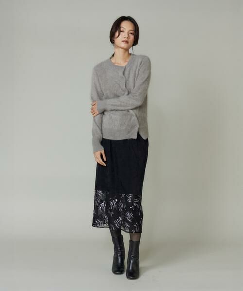INED / イネド カーディガン・ボレロ | 《大きいサイズ》カシミヤアシンメトリーカーディガン | 詳細5