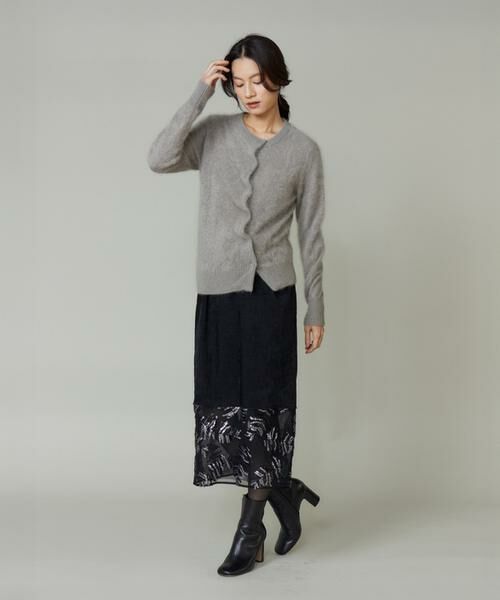 INED / イネド カーディガン・ボレロ | 《大きいサイズ》カシミヤアシンメトリーカーディガン | 詳細6