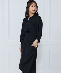 INED / イネド ミニ丈・ひざ丈ワンピース | サテンツイストワンピース