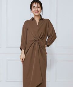 INED / イネド ミニ丈・ひざ丈ワンピース | サテンツイストワンピース