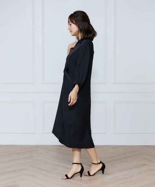 INED / イネド ミニ丈・ひざ丈ワンピース | サテンツイストワンピース | 詳細13