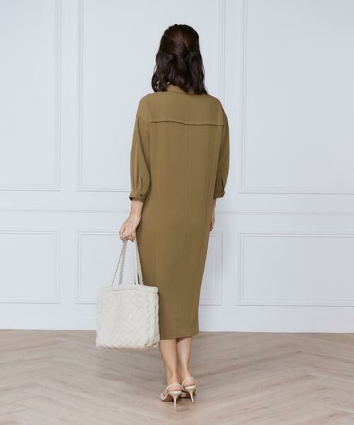 INED / イネド ミニ丈・ひざ丈ワンピース | サテンツイストワンピース | 詳細5