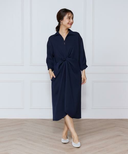 INED / イネド ミニ丈・ひざ丈ワンピース | サテンツイストワンピース | 詳細9