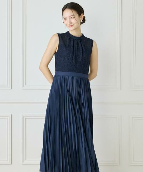 INED / イネド ミニ丈・ひざ丈ワンピース | レース x プリーツワンピース | 詳細10