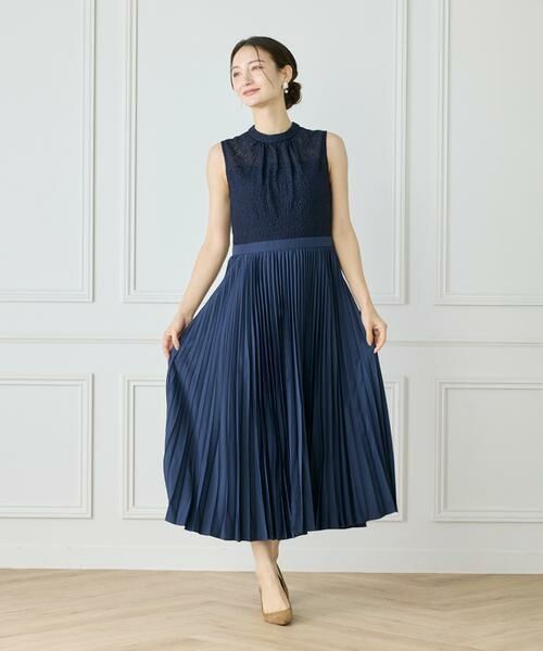 INED / イネド ミニ丈・ひざ丈ワンピース | レース x プリーツワンピース | 詳細2