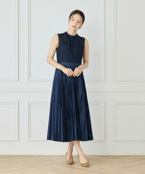 INED / イネド ミニ丈・ひざ丈ワンピース | レース x プリーツワンピース | 詳細3