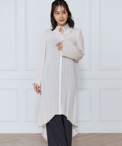 INED / イネド シャツ・ブラウス | プリーツロングブラウス | 詳細10