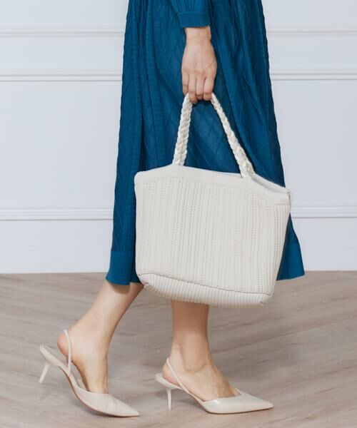 INED / イネド ハンドバッグ | バンピーストライプバッグ | 詳細1