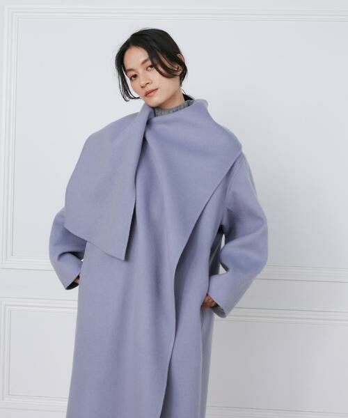 INED / イネド その他アウター | 《大きいサイズ》ストール風ラップリバーコート《la veille by SUPERIOR CLOSET》 | 詳細12