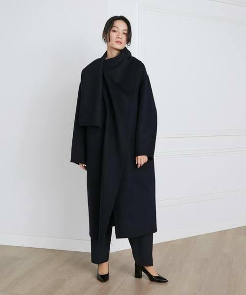 INED / イネド その他アウター | 《大きいサイズ》ストール風ラップリバーコート《la veille by SUPERIOR CLOSET》 | 詳細8