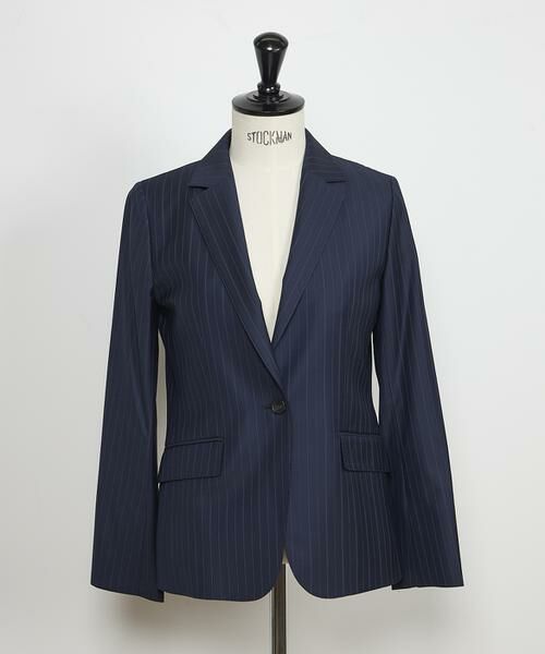 INED / イネド テーラードジャケット | シルクウールテーラードジャケット《Loro Piana》（ネイビー）