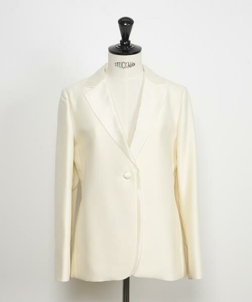 INED / イネド テーラードジャケット | シルクウール替衿タキシードジャケット《la veille by SUPERIOR CLOSET》（アイボリー2）