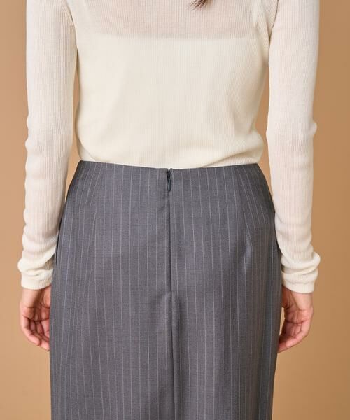 INED / イネド ミニ・ひざ丈スカート | シルクウールタイトスカート《Loro Piana》 | 詳細14