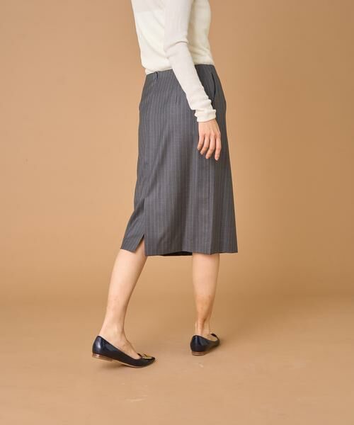 INED / イネド ミニ・ひざ丈スカート | シルクウールタイトスカート《Loro Piana》 | 詳細5