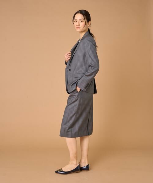 INED / イネド ミニ・ひざ丈スカート | シルクウールタイトスカート《Loro Piana》 | 詳細8