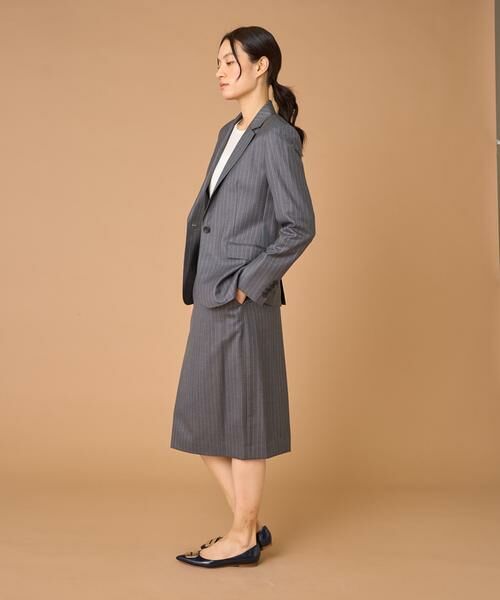 INED / イネド ミニ・ひざ丈スカート | シルクウールタイトスカート《Loro Piana》 | 詳細9