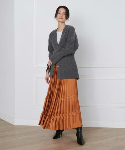 INED / イネド ミニ・ひざ丈スカート | 《大きいサイズ》サテンプリーツスカート《la veille by SUPERIOR CLOSET》 | 詳細10