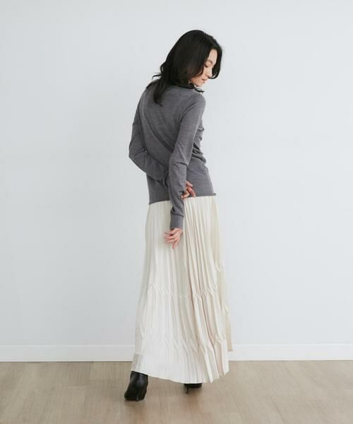 INED / イネド ミニ・ひざ丈スカート | 《大きいサイズ》サテンプリーツスカート《la veille by SUPERIOR CLOSET》 | 詳細6