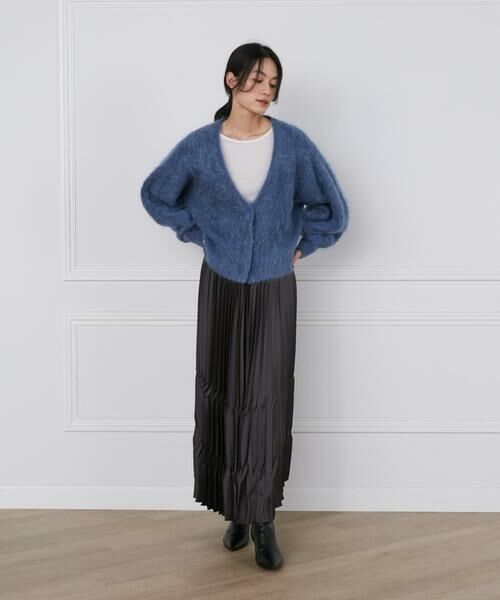 INED / イネド ミニ・ひざ丈スカート | 《大きいサイズ》サテンプリーツスカート《la veille by SUPERIOR CLOSET》 | 詳細7