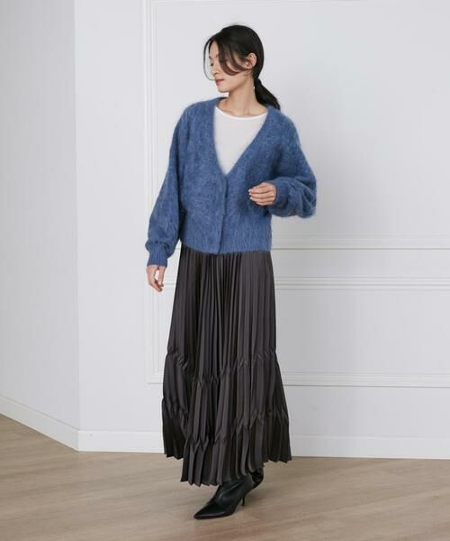 INED / イネド ミニ・ひざ丈スカート | 《大きいサイズ》サテンプリーツスカート《la veille by SUPERIOR CLOSET》 | 詳細9