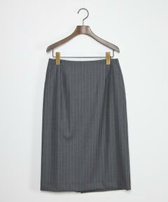 INED / イネド ミニ・ひざ丈スカート | 《大きいサイズ》シルクウールタイトスカート《Loro Piana》