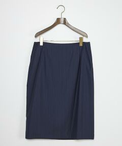 INED / イネド ミニ・ひざ丈スカート | 《大きいサイズ》シルクウールタイトスカート《Loro Piana》