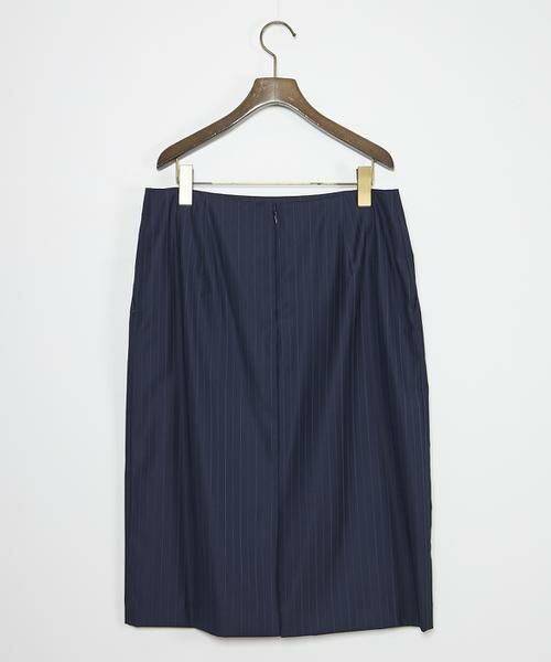 INED / イネド ミニ・ひざ丈スカート | 《大きいサイズ》シルクウールタイトスカート《Loro Piana》 | 詳細2