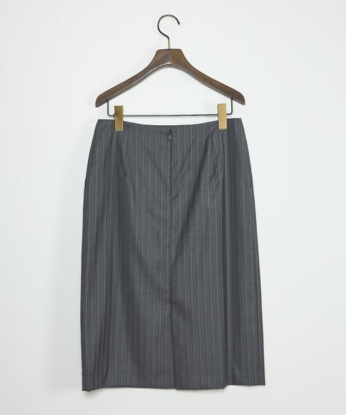 INED / イネド ミニ・ひざ丈スカート | 《大きいサイズ》シルクウールタイトスカート《Loro Piana》 | 詳細5