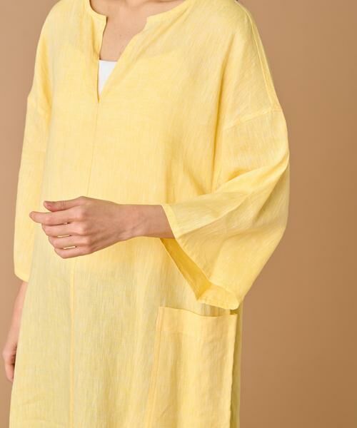 INED / イネド ミニ丈・ひざ丈ワンピース | TICCA リネン半袖ワンピース TBBS-313 | 詳細10