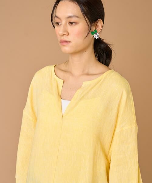 INED / イネド ミニ丈・ひざ丈ワンピース | TICCA リネン半袖ワンピース TBBS-313 | 詳細9