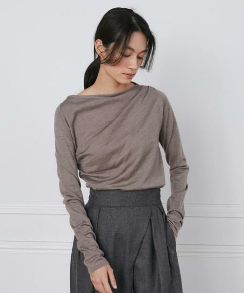 INED / イネド ニット・セーター | 《大きいサイズ》ウールシルクカシミヤドレープニット《la veille by SUPERIOR CLOSET》 | 詳細10