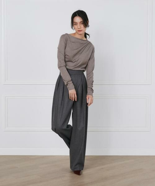 INED / イネド ニット・セーター | 《大きいサイズ》ウールシルクカシミヤドレープニット《la veille by SUPERIOR CLOSET》 | 詳細7