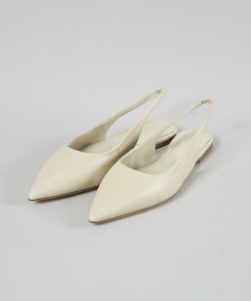 INED / イネド フラットシューズ | スリングバッグフラットパンプス JAVIER 《TONY BIANCO》（オフホワイト1）